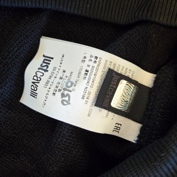 Just Cavalli Sweatshirt - black with lifted JC logo - Picture 3 of 3